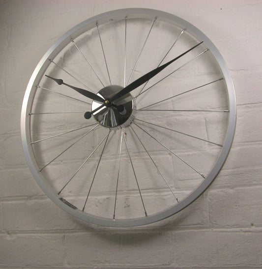 Bike wheel clock small Black Hands