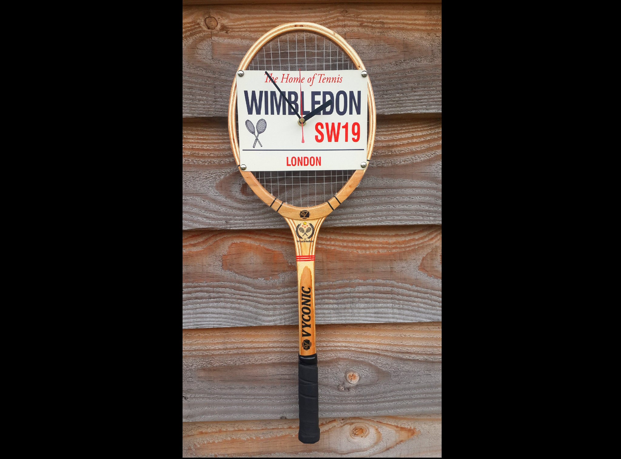 Wimbledon Tennis Racket Wall Clock